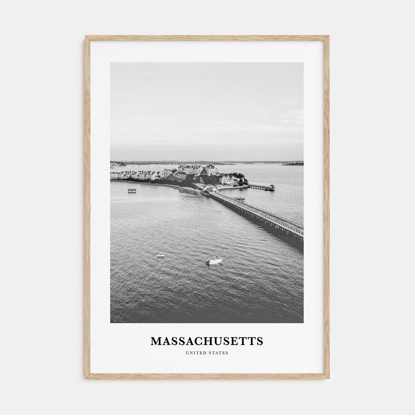 Massachusetts Portrait B&W No 2 Poster