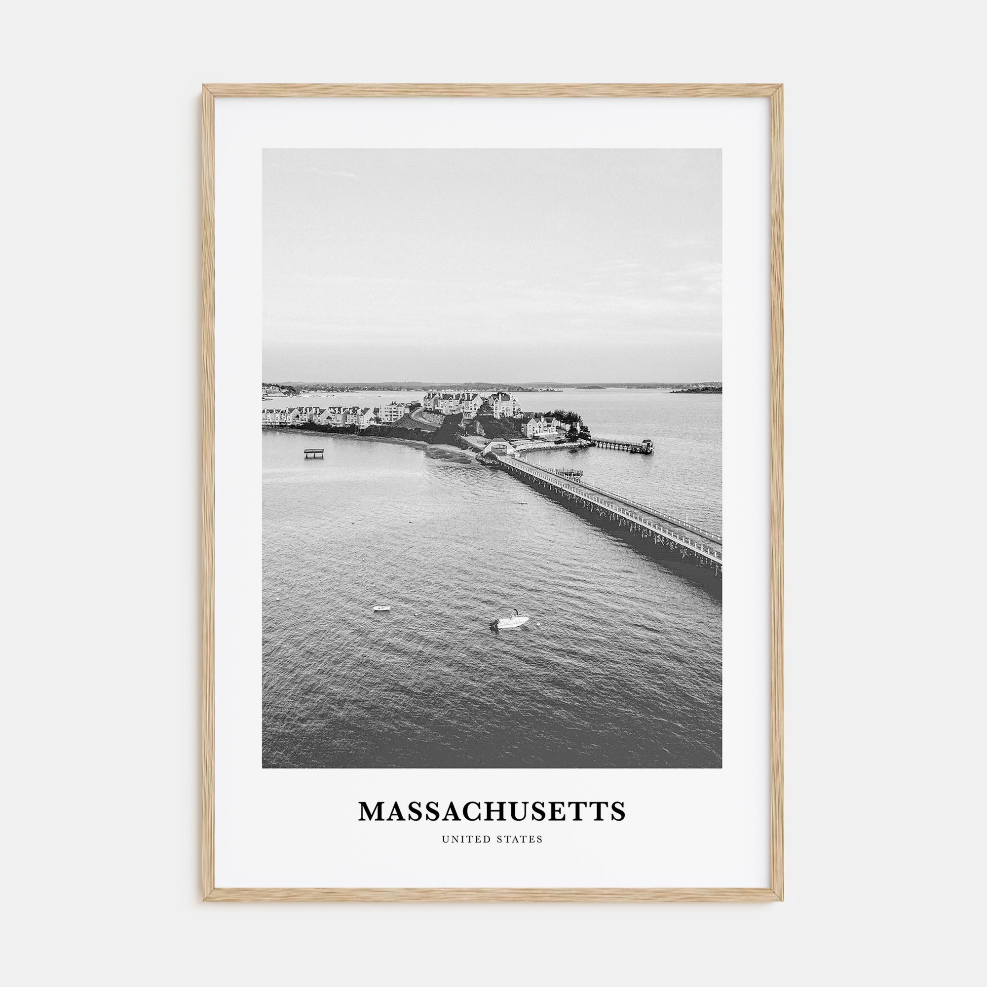 Massachusetts Portrait B&W No 2 Poster