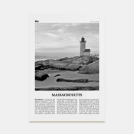 Massachusetts Travel B&W No 3 Poster