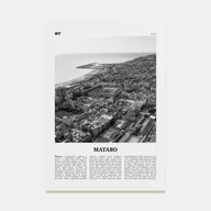 Mataro Travel B&W Poster