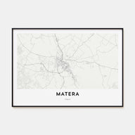 Matera Map Landscape Poster