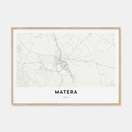 Matera Map Landscape Poster
