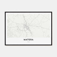 Matera Map Landscape Poster