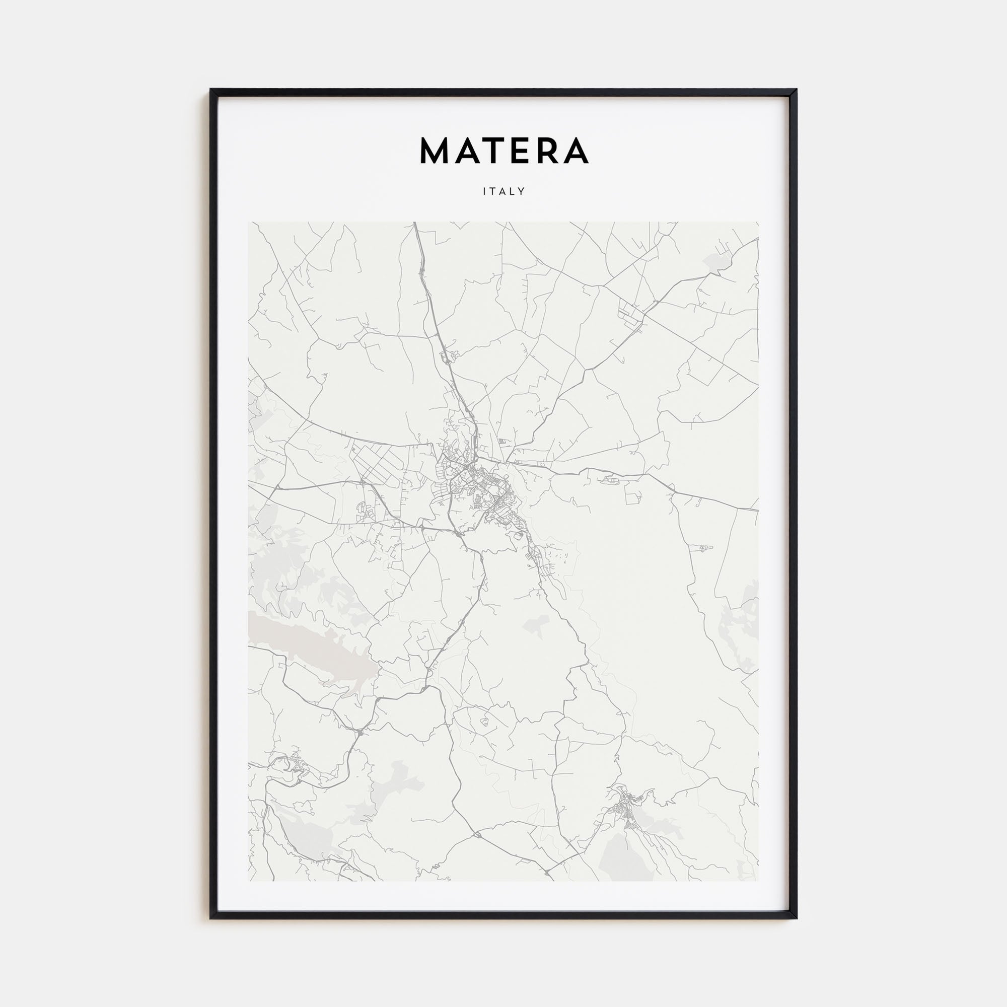 Matera Map Portrait Poster