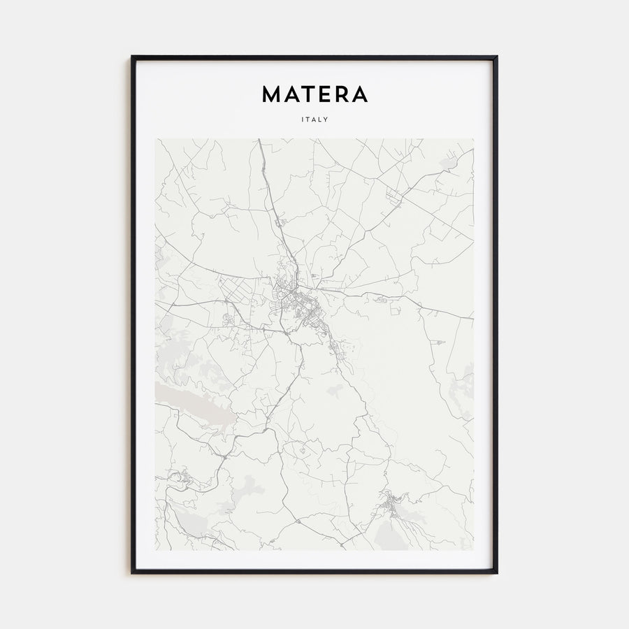 Matera Map Portrait Poster