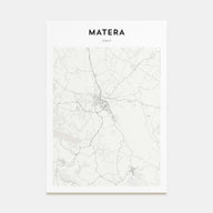 Matera Map Portrait Poster