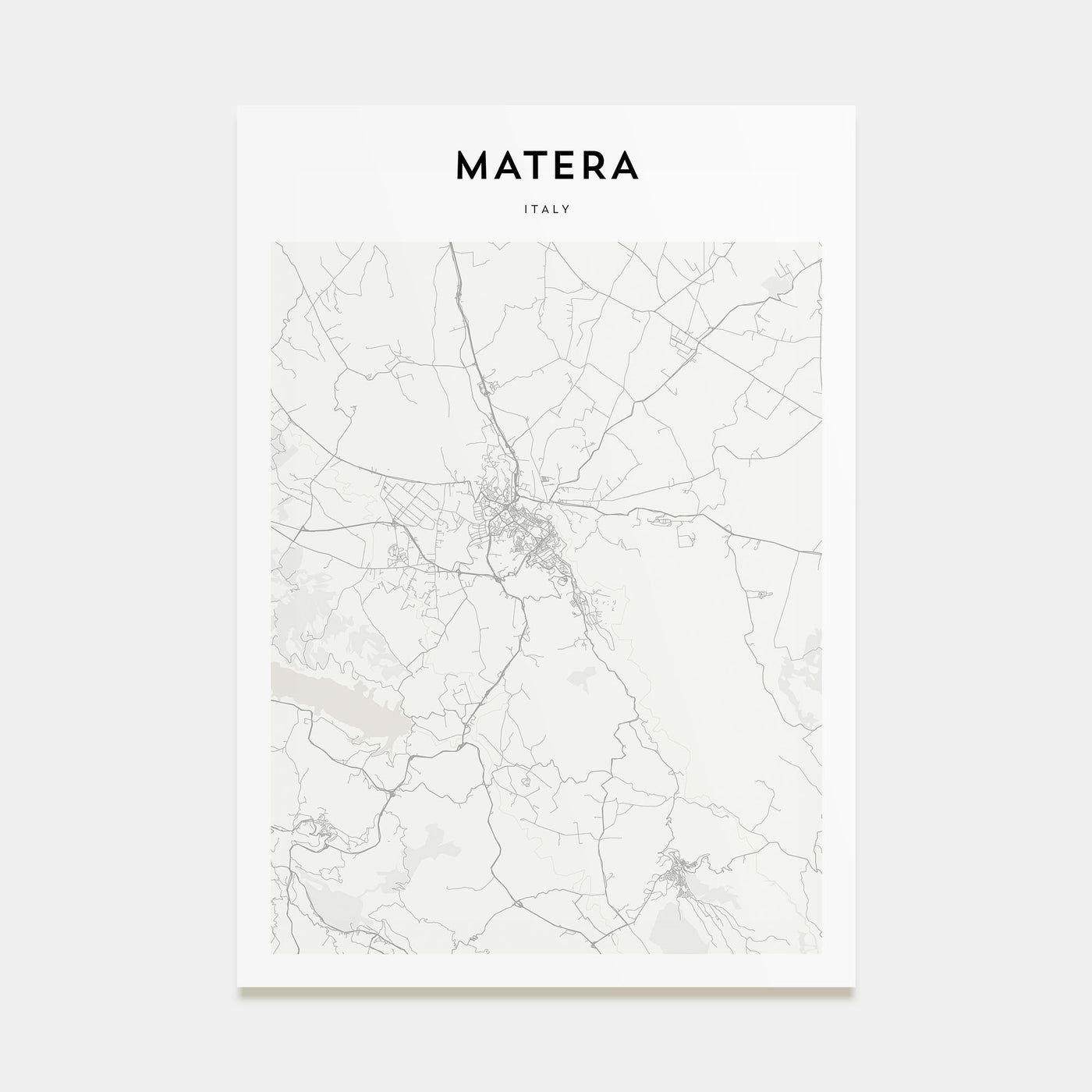 Matera Map Portrait Poster