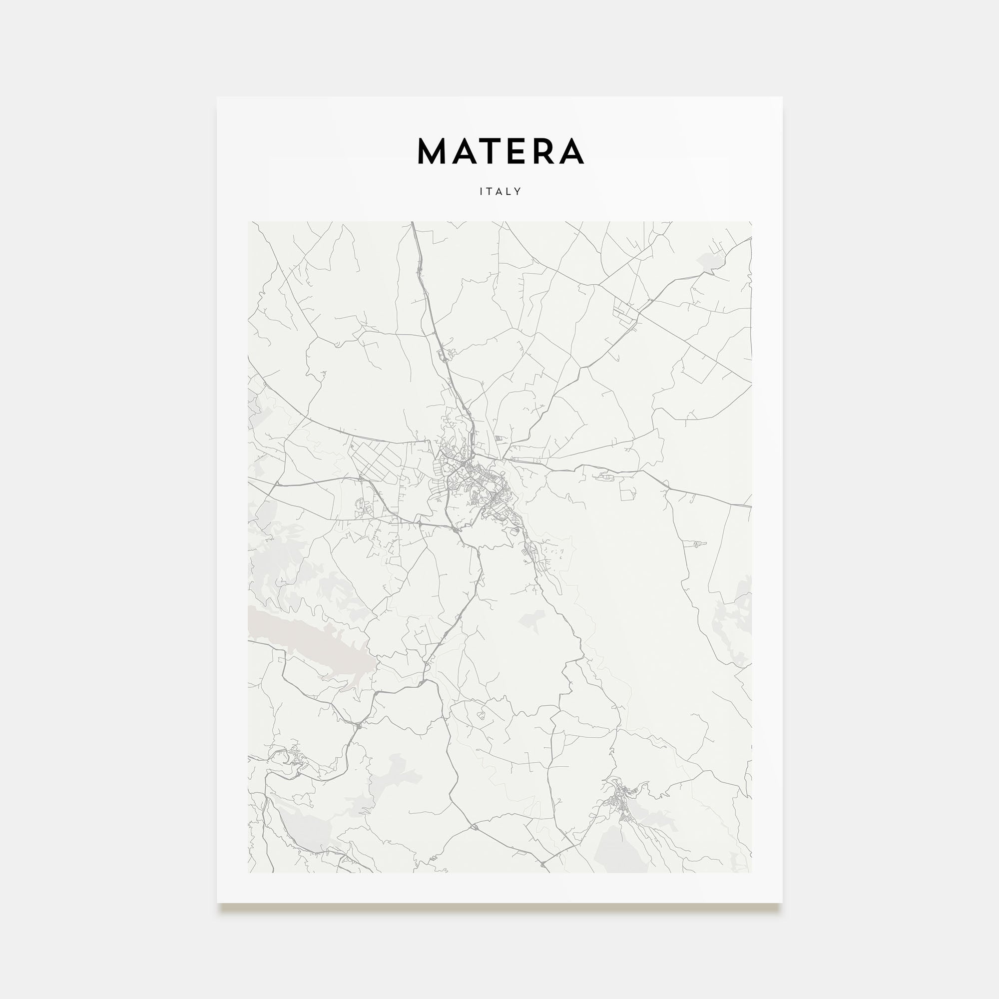 Matera Map Portrait Poster