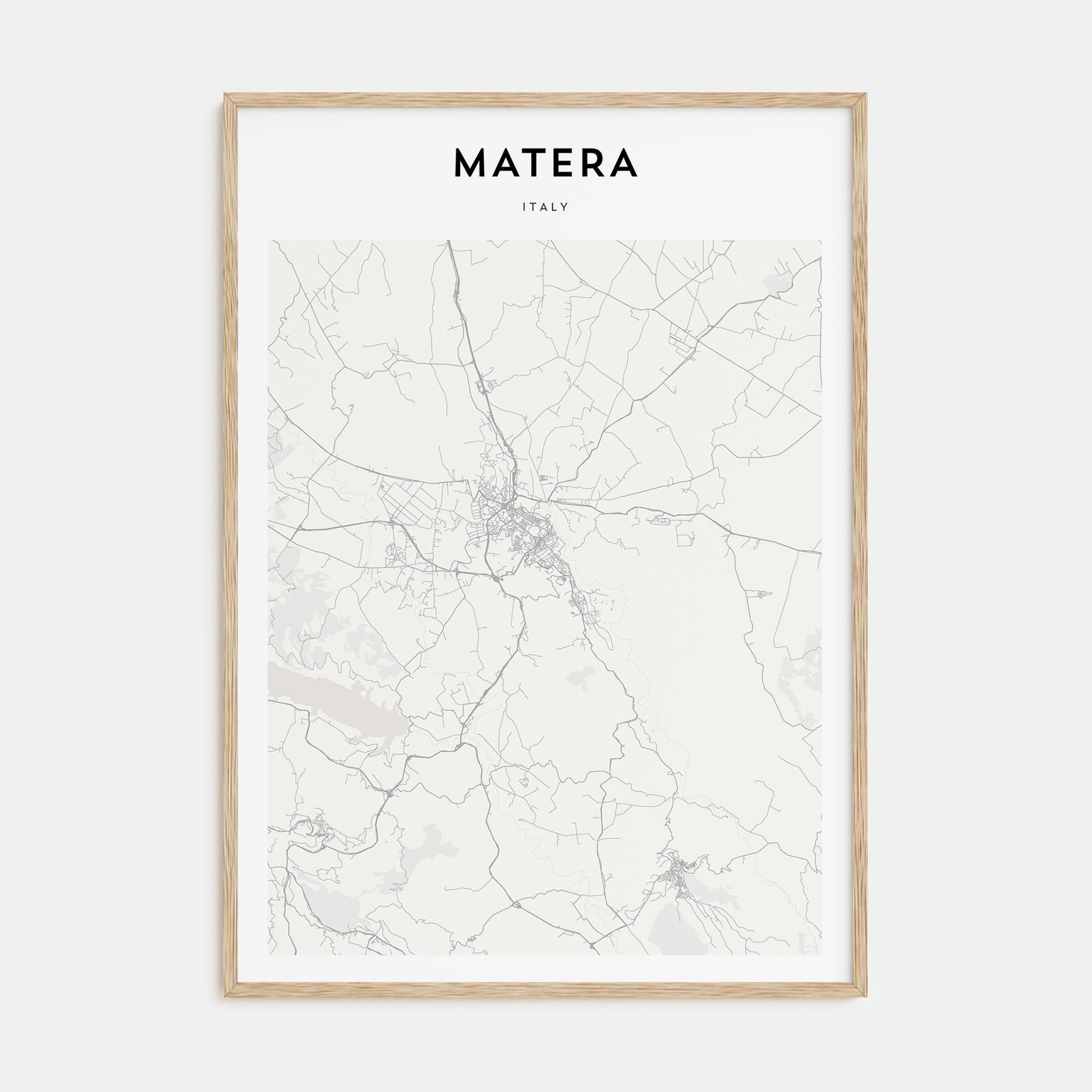 Matera Map Portrait Poster