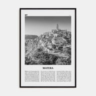 Matera Travel B&W Poster