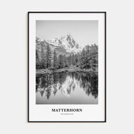 Matterhorn Portrait B&W Poster