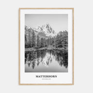 Matterhorn Portrait B&W Poster
