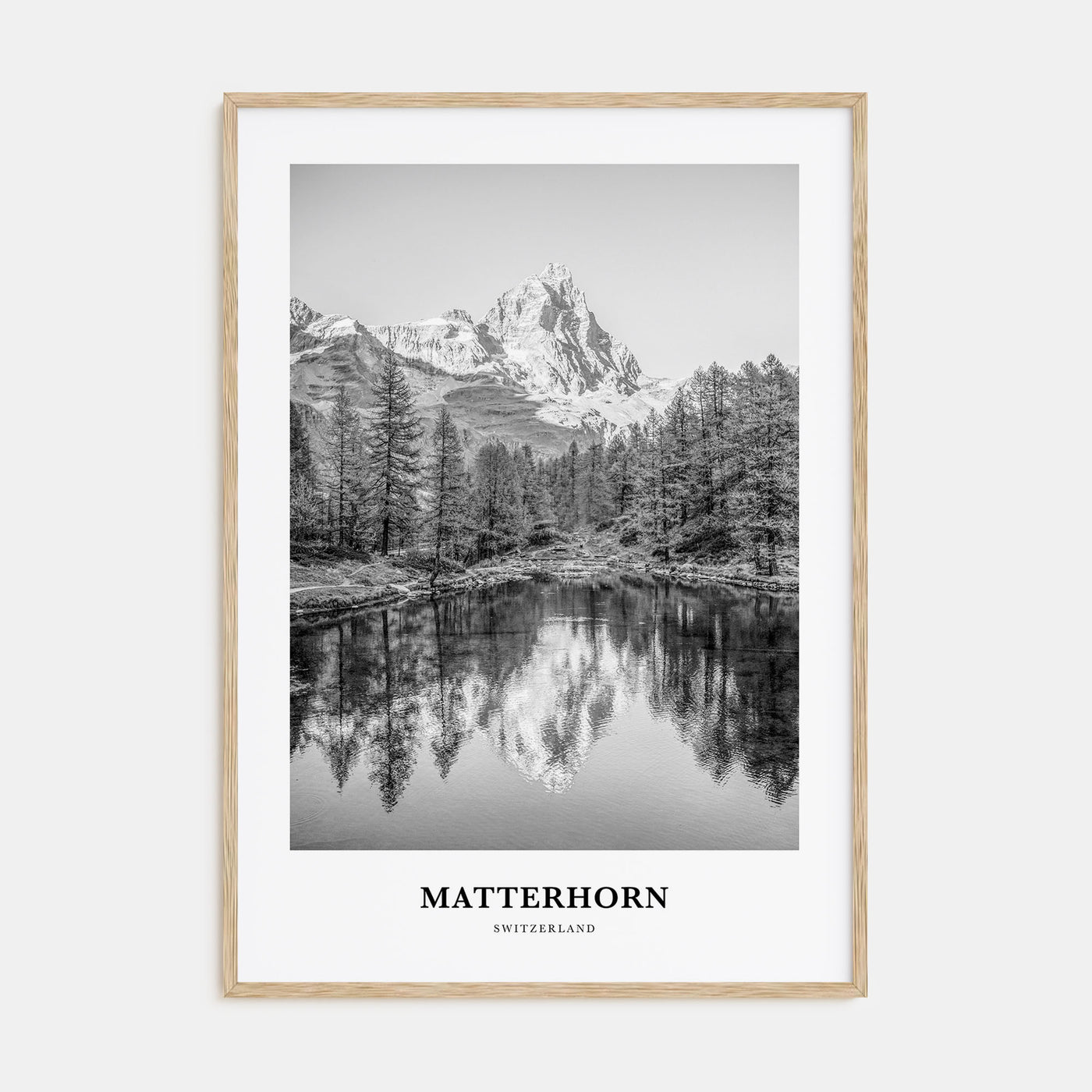 Matterhorn Portrait B&W Poster