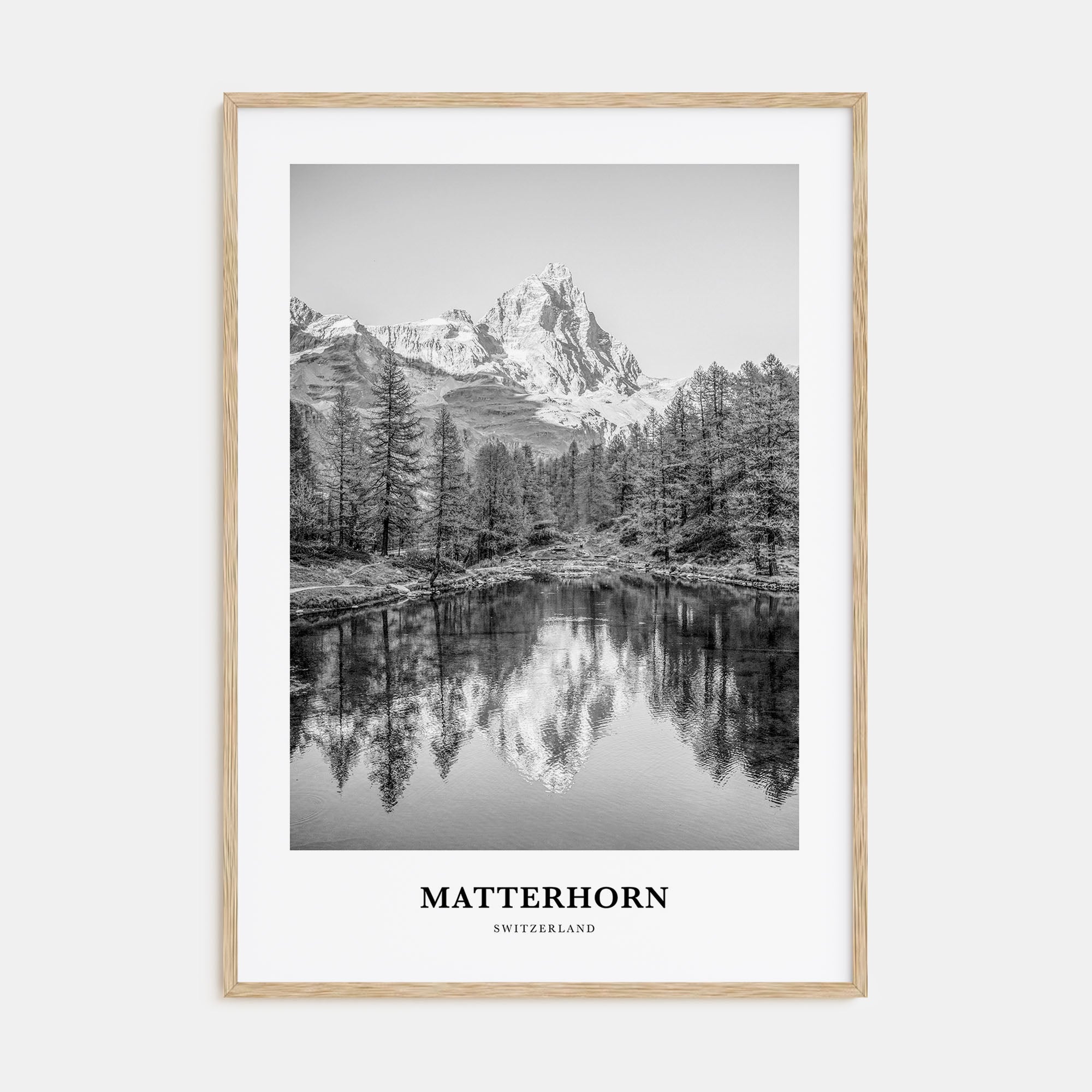 Matterhorn Portrait B&W Poster