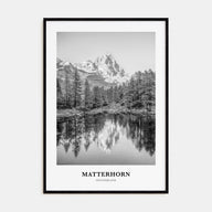 Matterhorn Portrait B&W Poster
