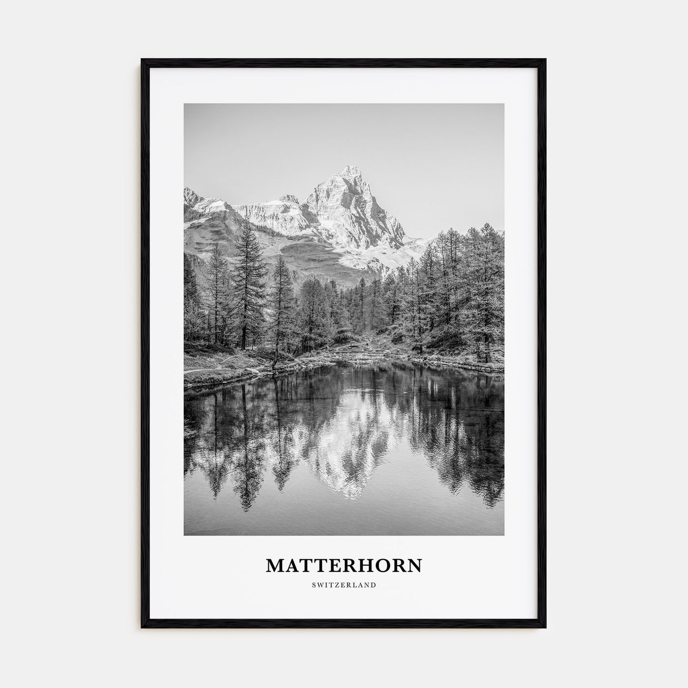 Matterhorn Portrait B&W Poster