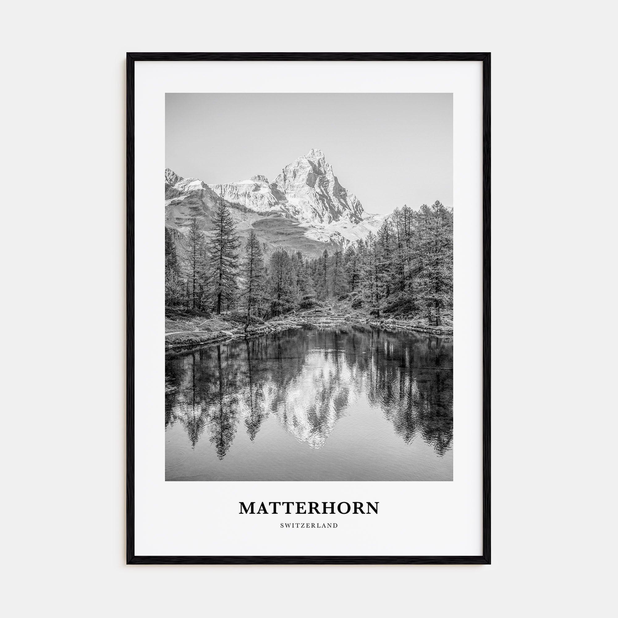 Matterhorn Portrait B&W Poster