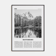 Matterhorn Travel B&W Poster