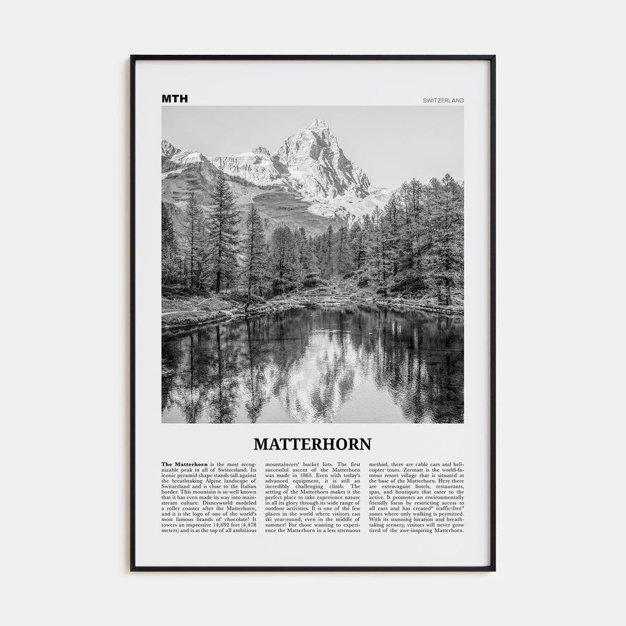 Matterhorn Travel B&W Poster