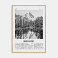 Matterhorn Travel B&W Poster