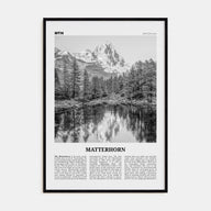Matterhorn Travel B&W Poster