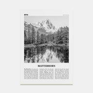 Matterhorn Travel B&W Poster