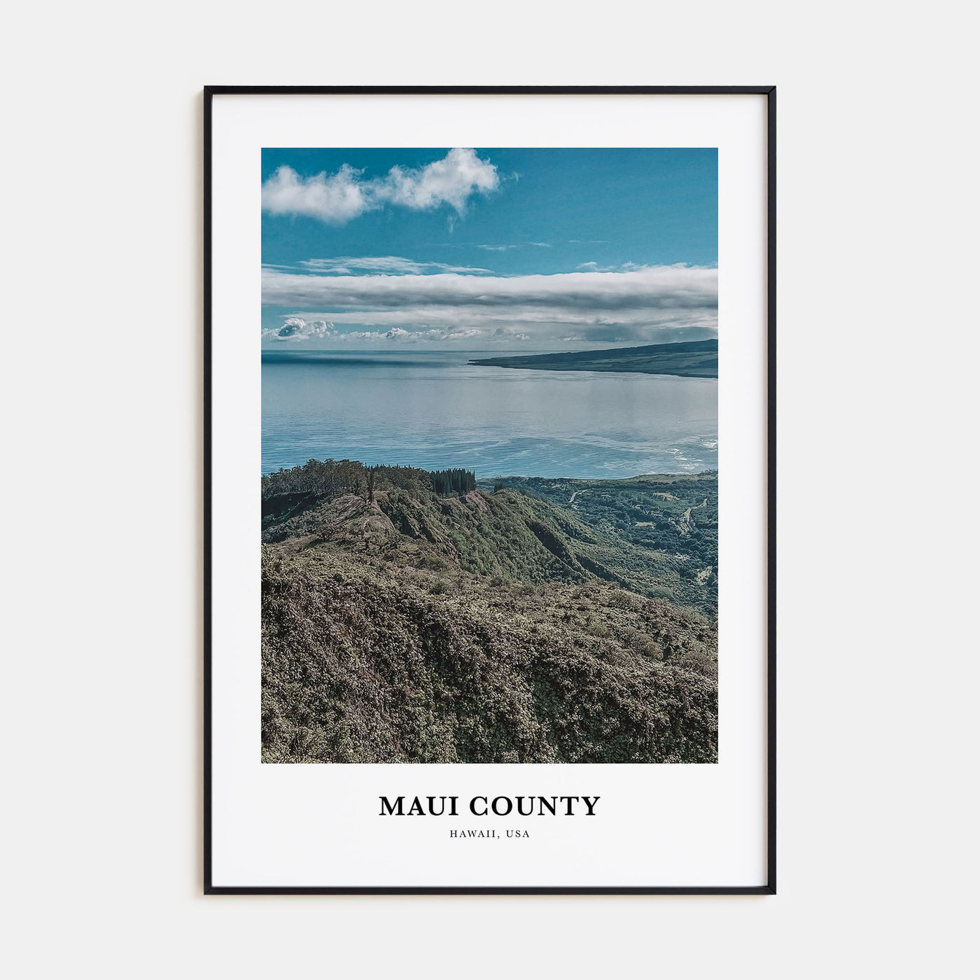 Maui County Portrait Color Poster