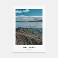 Maui County Portrait Color Poster