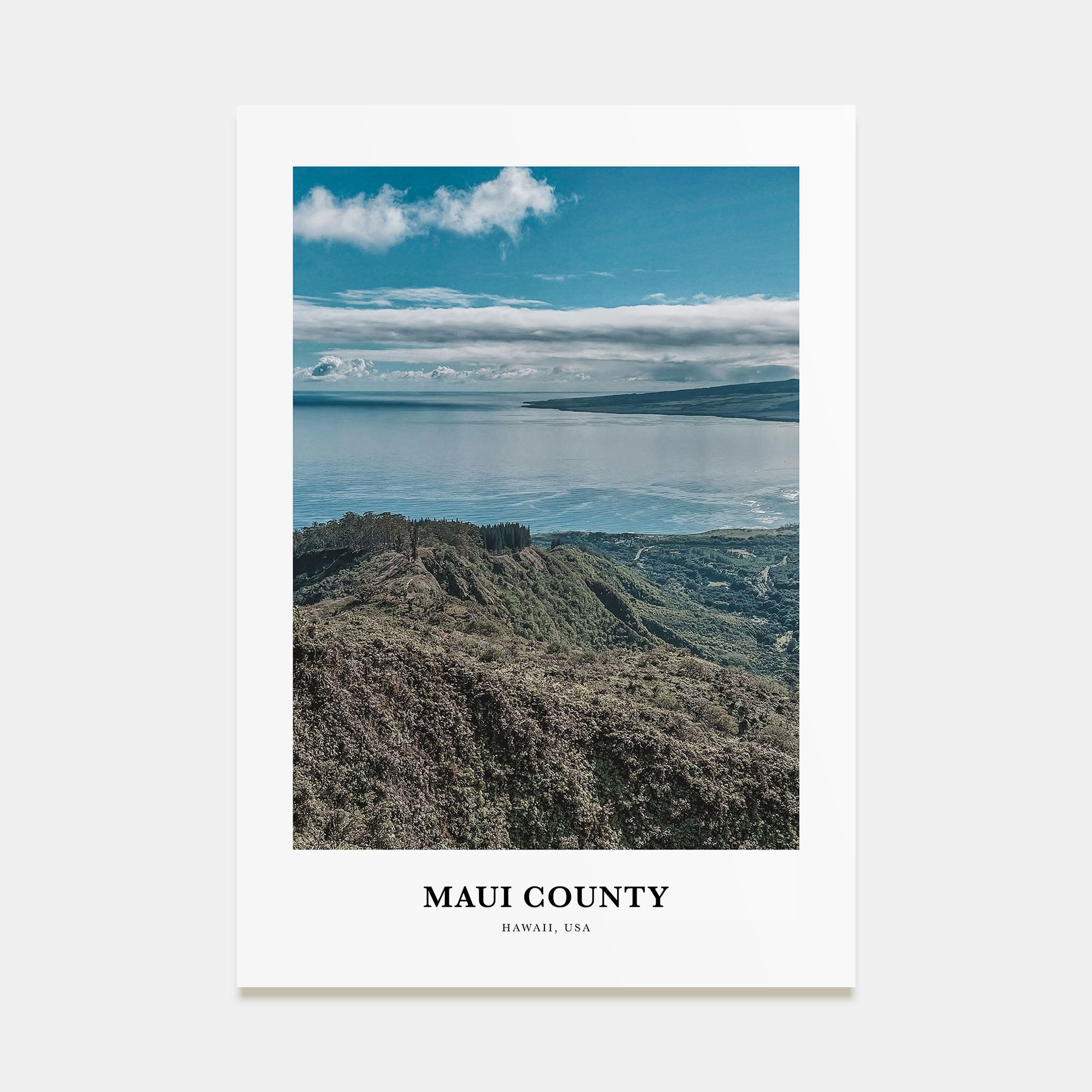 Maui County Portrait Color Poster