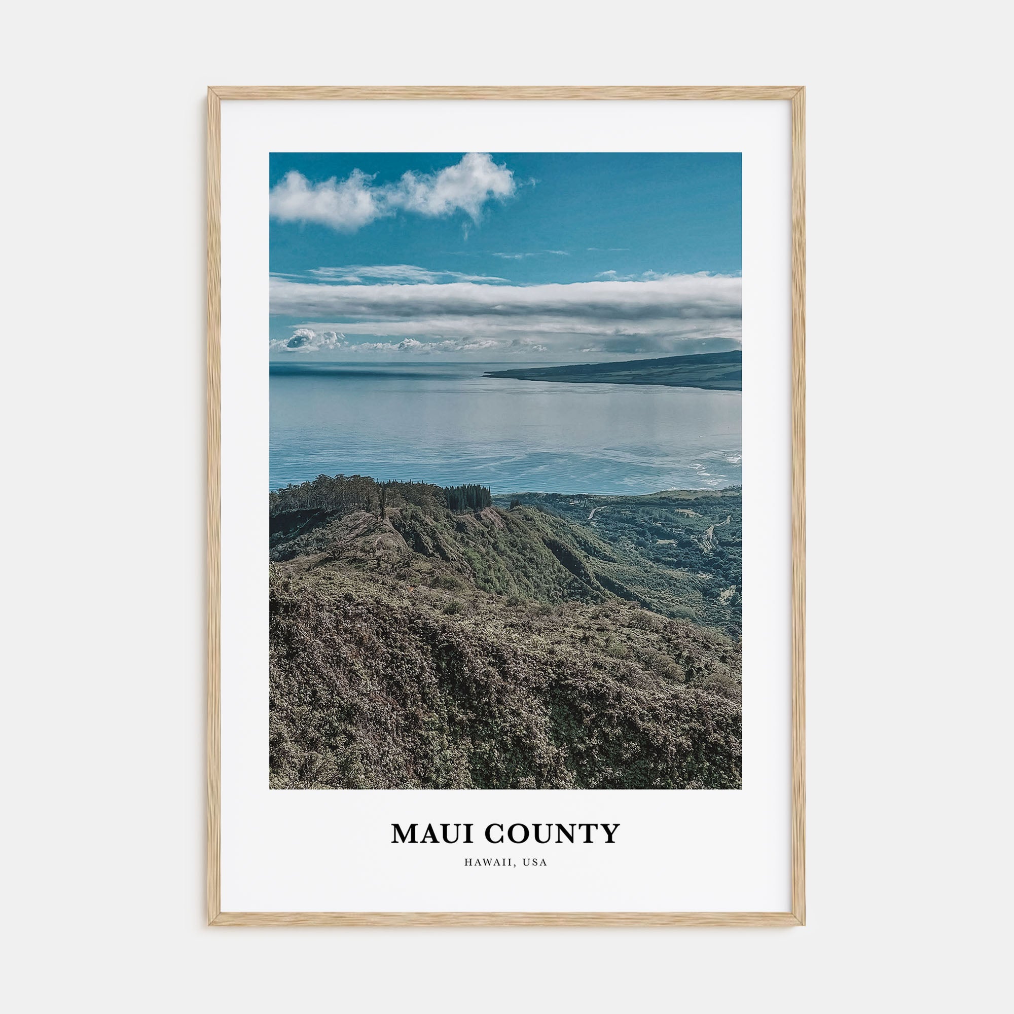 Maui County Portrait Color Poster