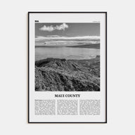 Maui County Travel B&W Poster