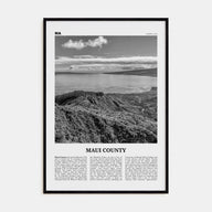Maui County Travel B&W Poster