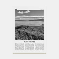 Maui County Travel B&W Poster