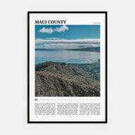 Maui County Travel Color Poster