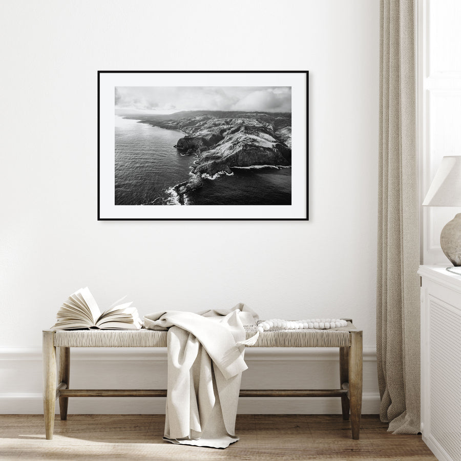Maui Landscape B&W Poster