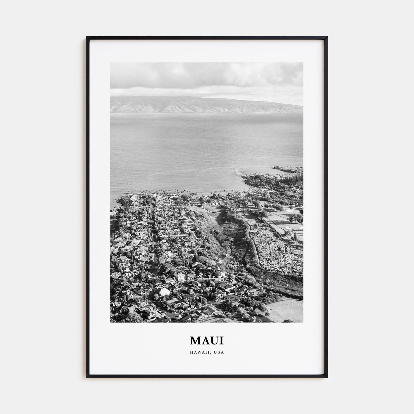 Maui Portrait B&W No 2 Poster