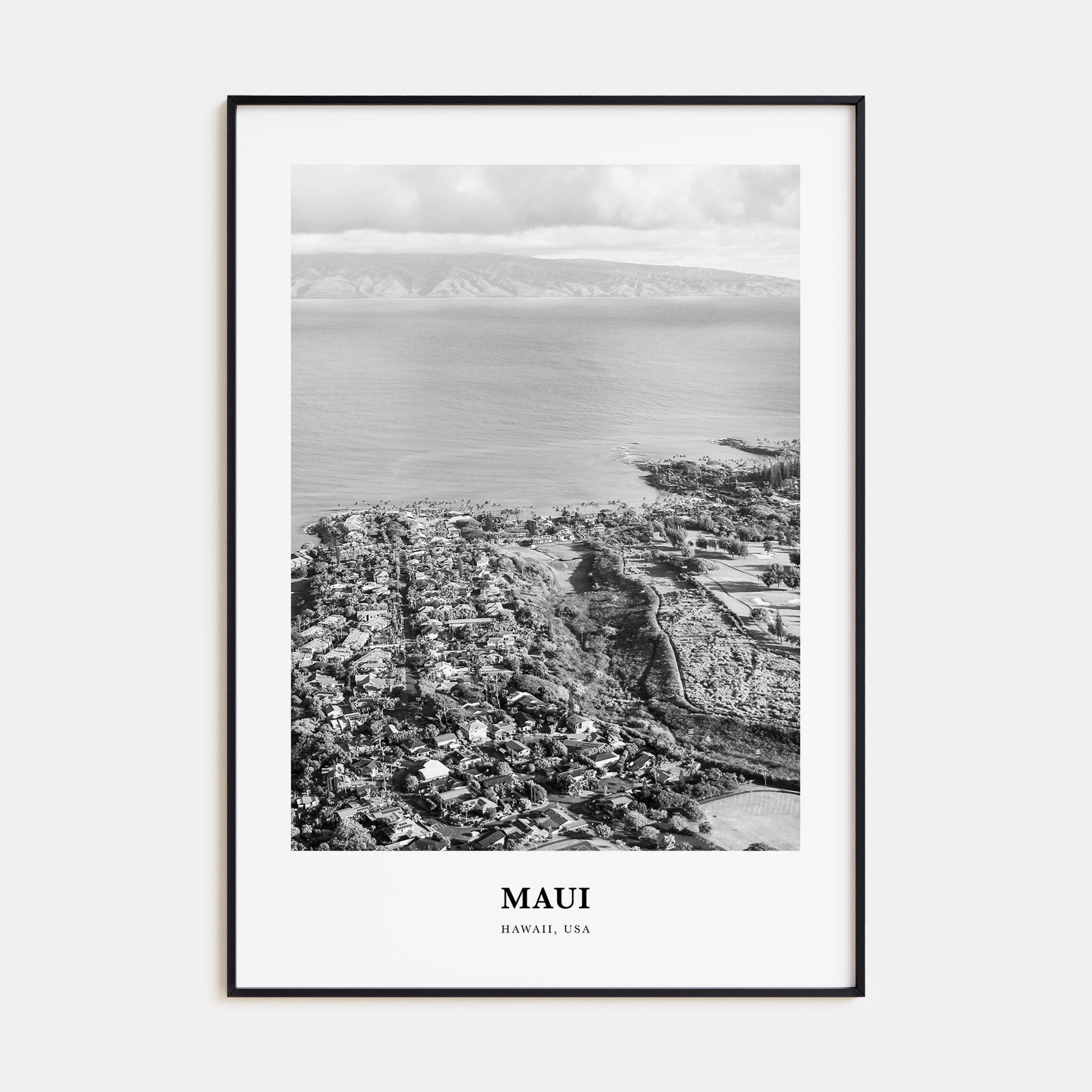 Maui Portrait B&W No 2 Poster
