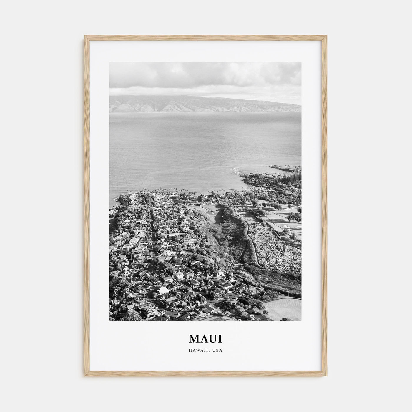 Maui Portrait B&W No 2 Poster