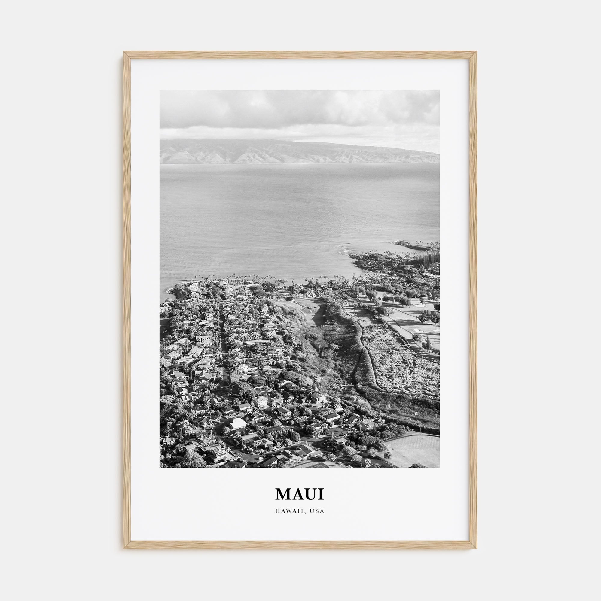 Maui Portrait B&W No 2 Poster