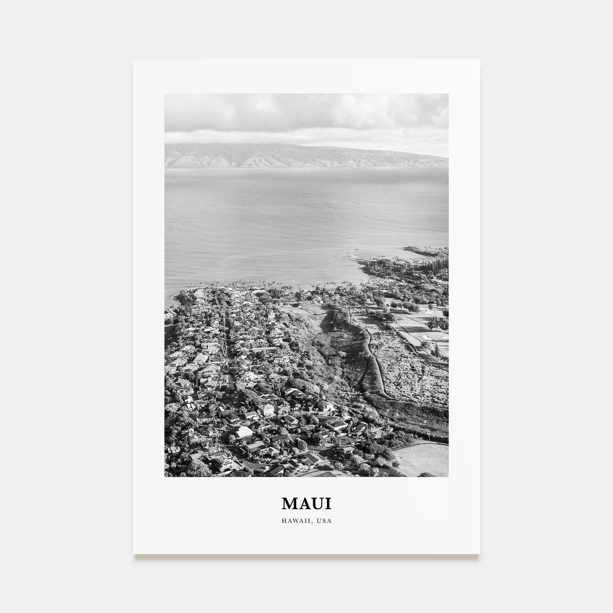 Maui Portrait B&W No 2 Poster