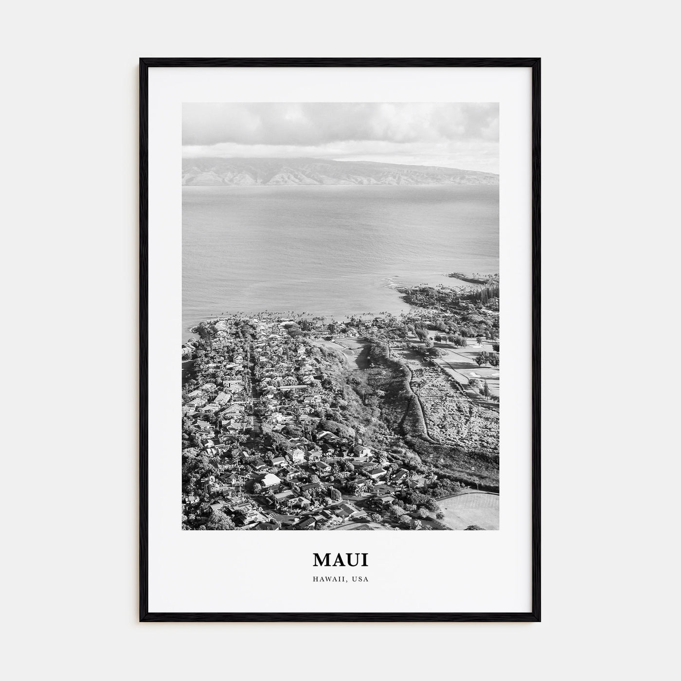 Maui Portrait B&W No 2 Poster