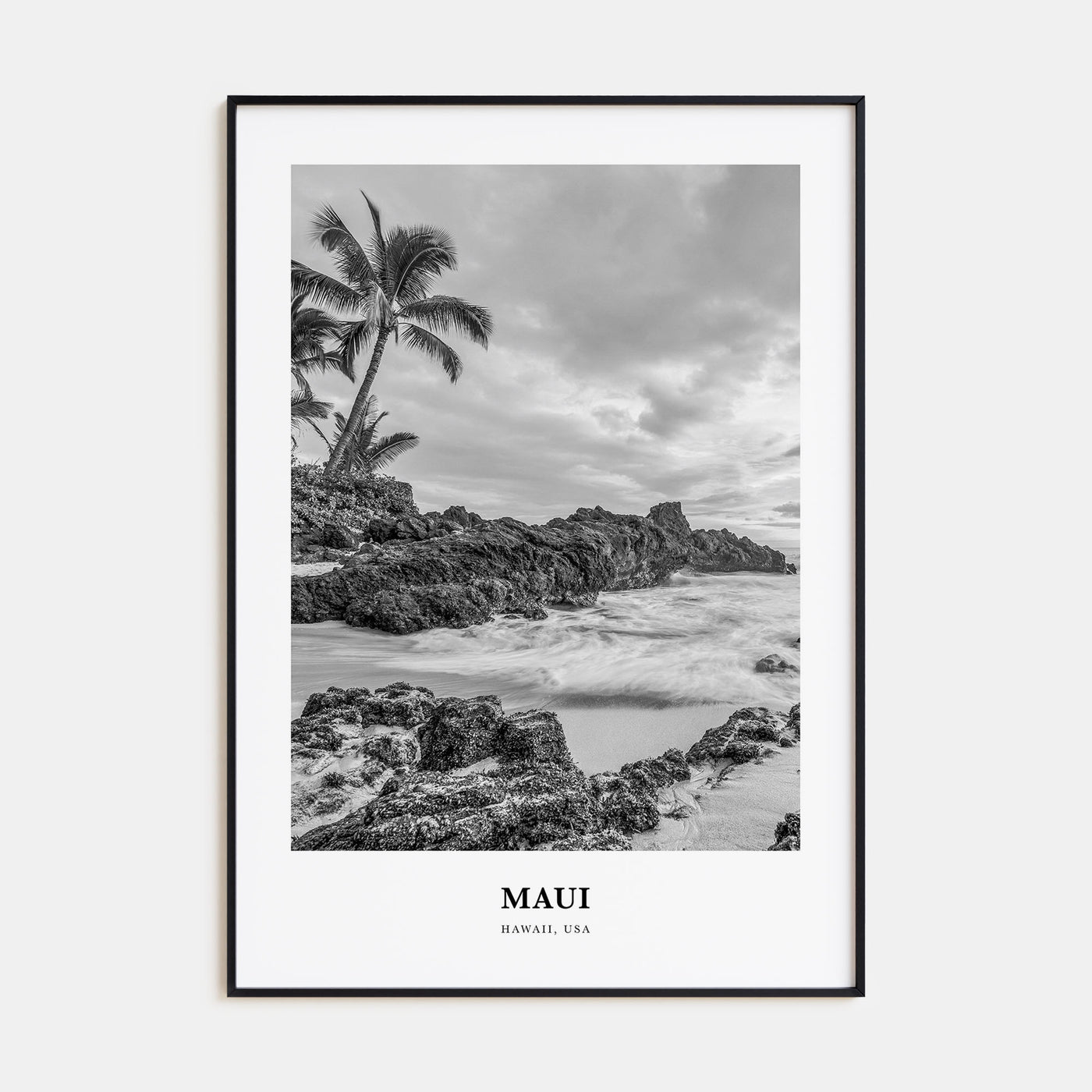 Maui Portrait B&W No 3 Poster