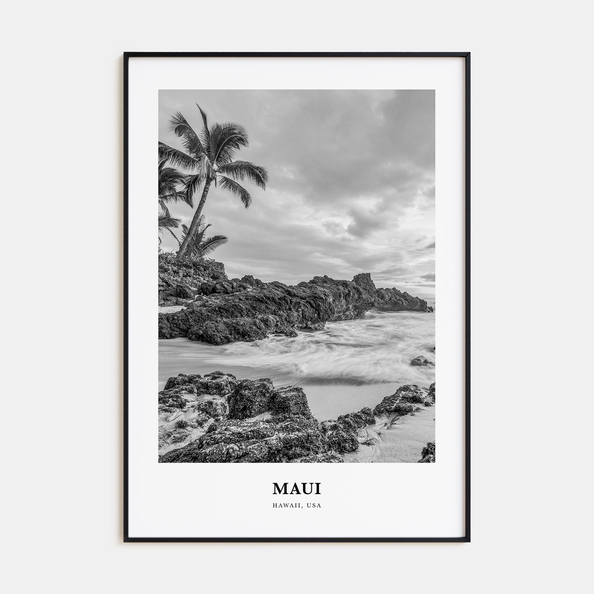 Maui Portrait B&W No 3 Poster