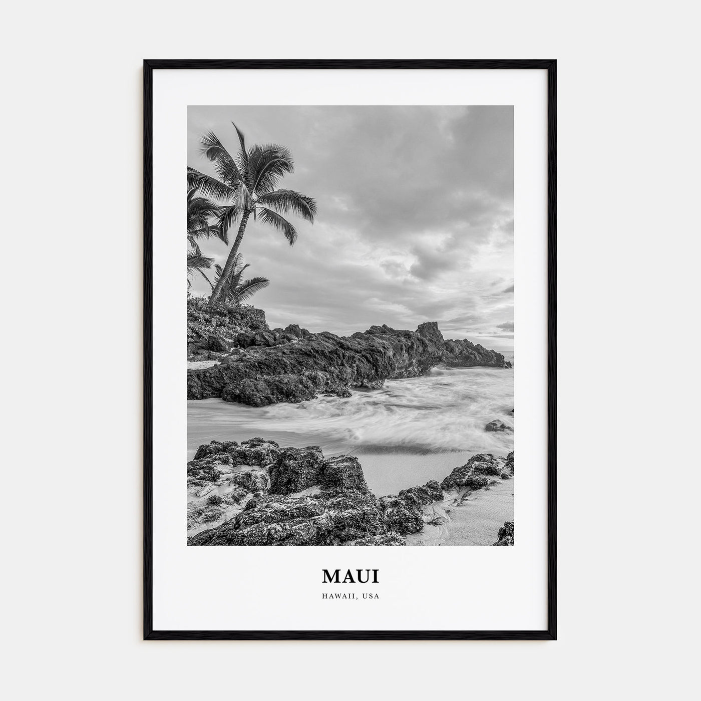 Maui Portrait B&W No 3 Poster
