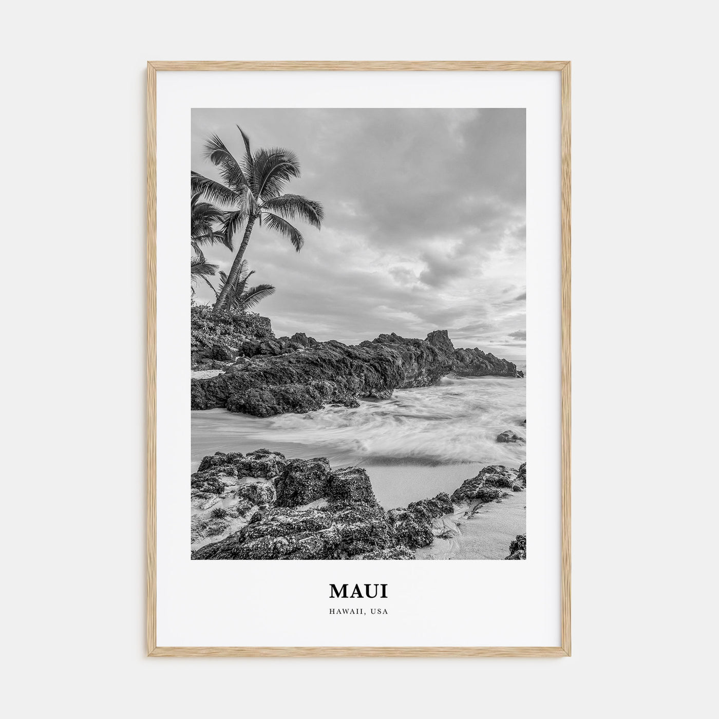 Maui Portrait B&W No 3 Poster