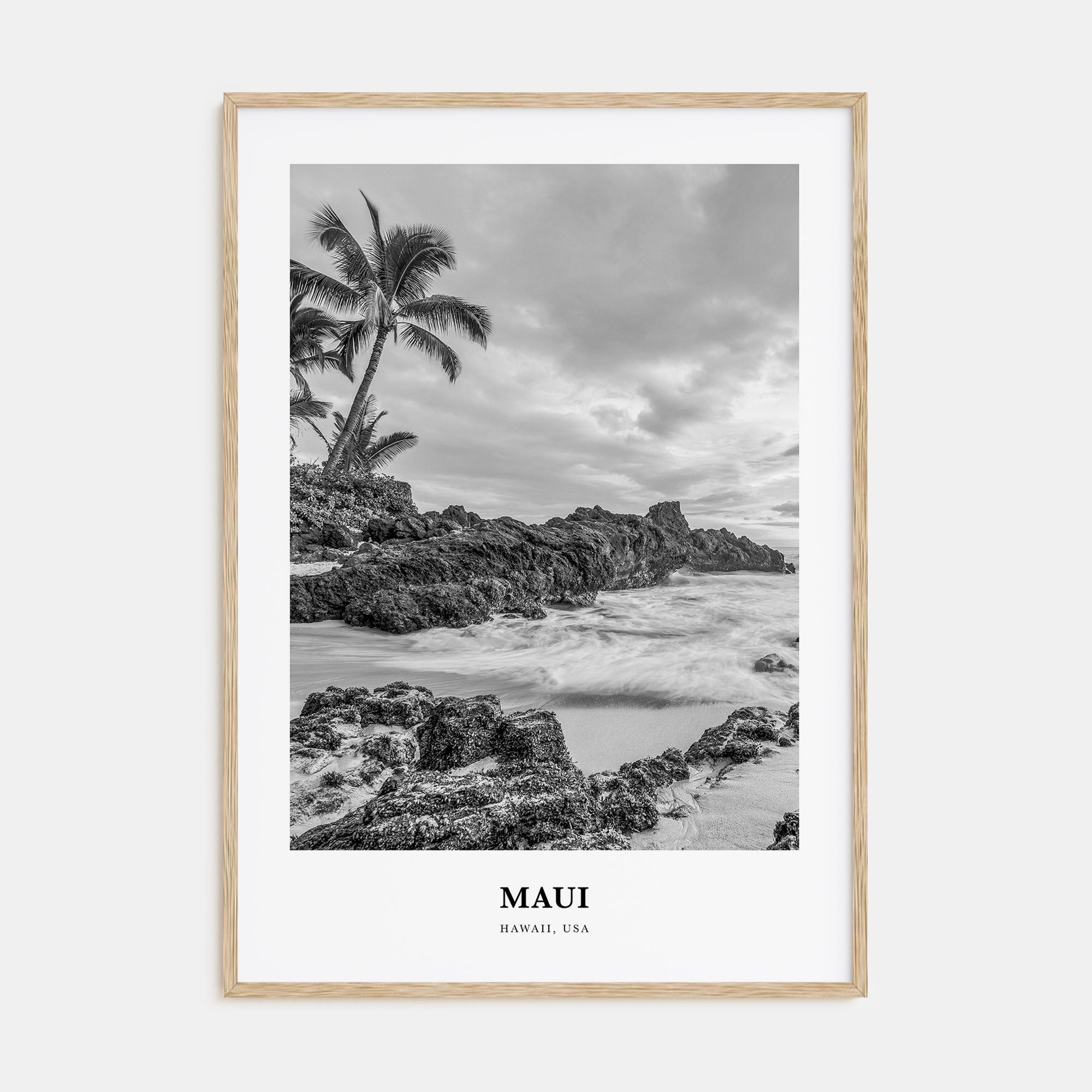 Maui Portrait B&W No 3 Poster
