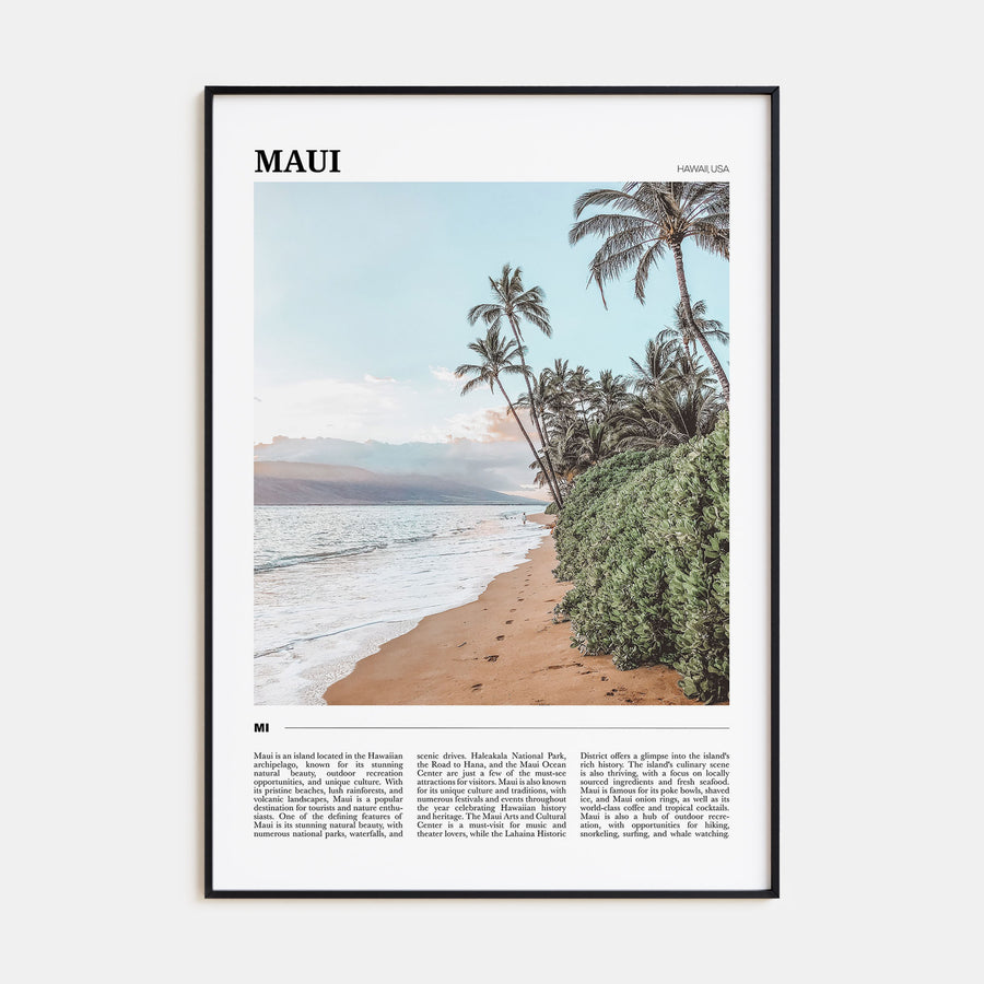 Maui Travel Color Poster