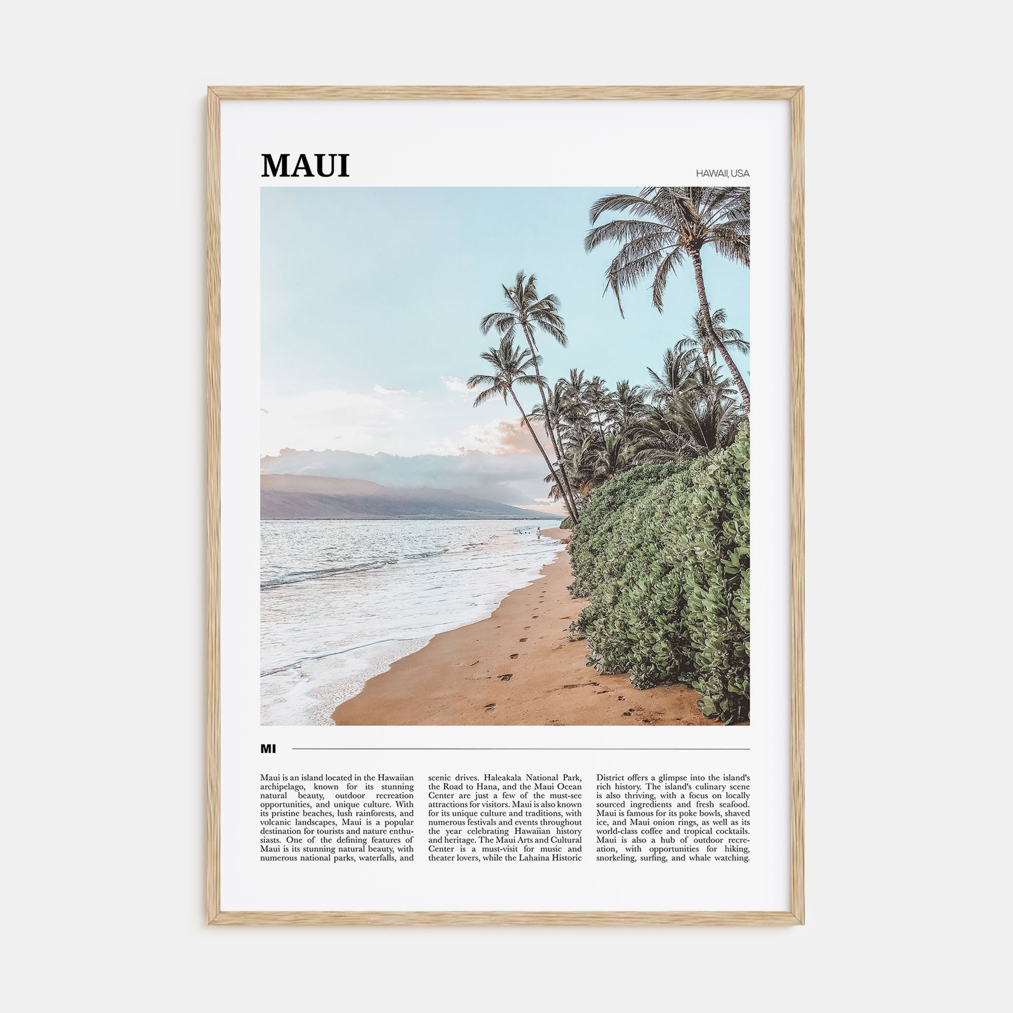 Maui Travel Color Poster