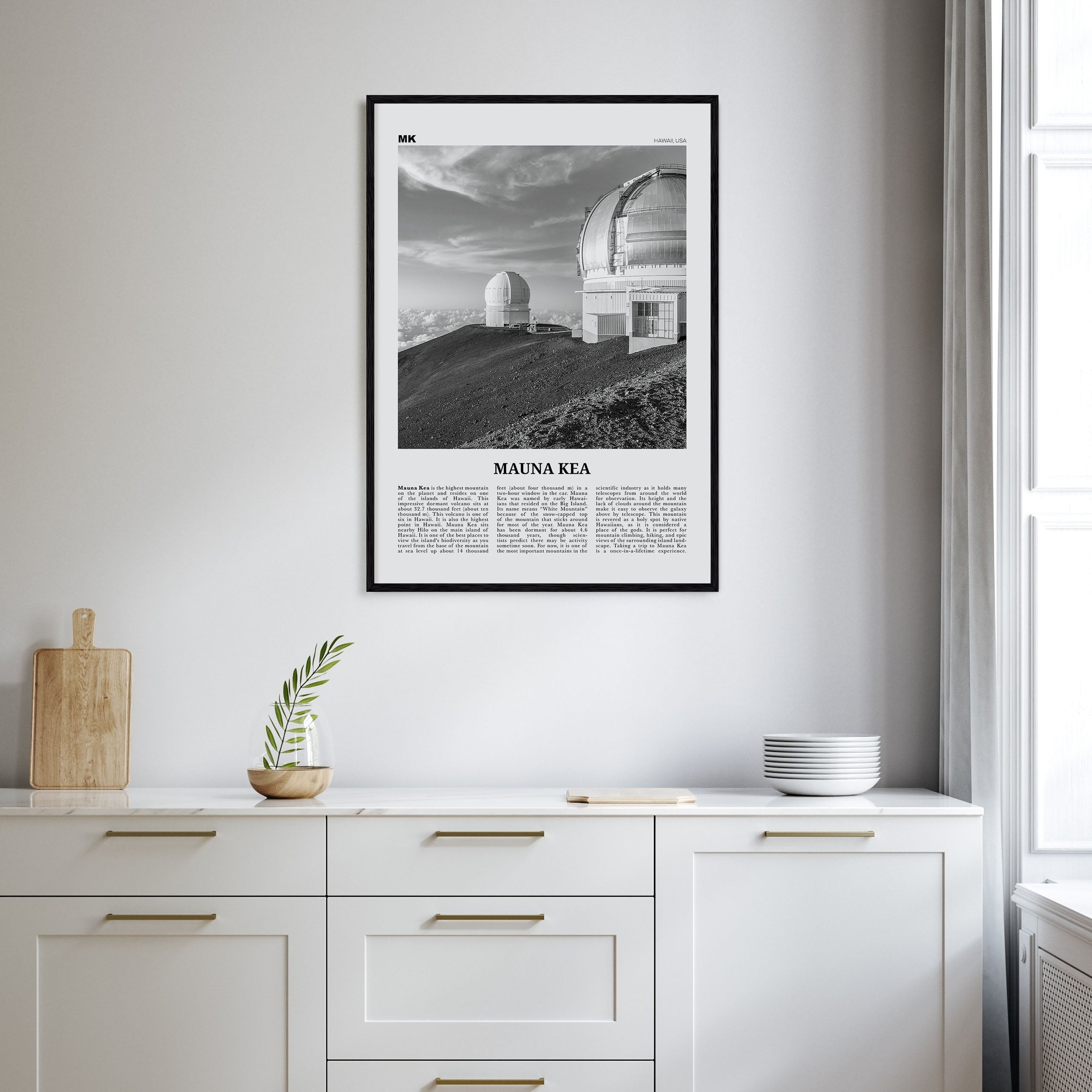 Mauna Kea Travel B&W Poster