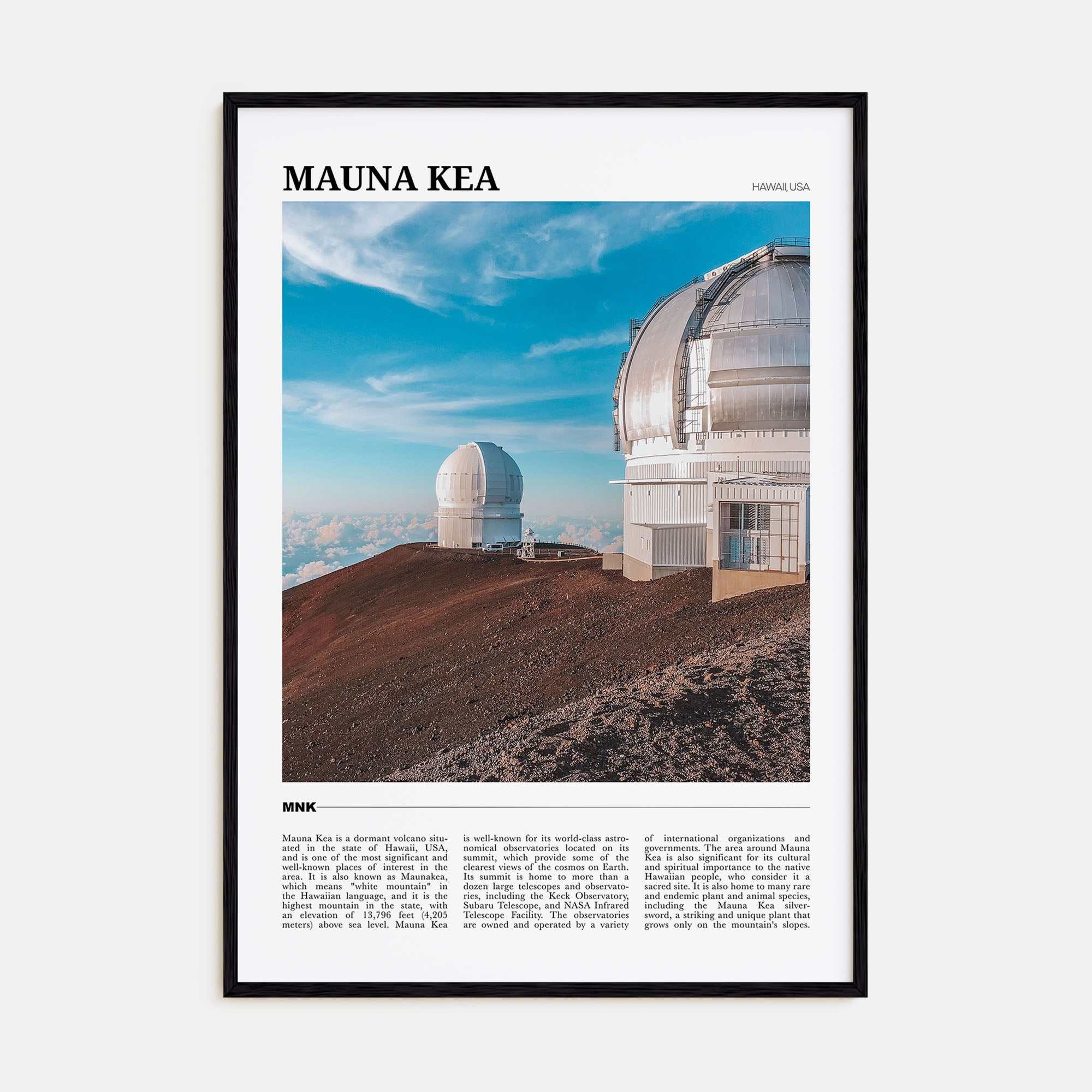 Mauna Kea Travel Color Poster